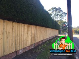 Timber fencing – lap & cap
