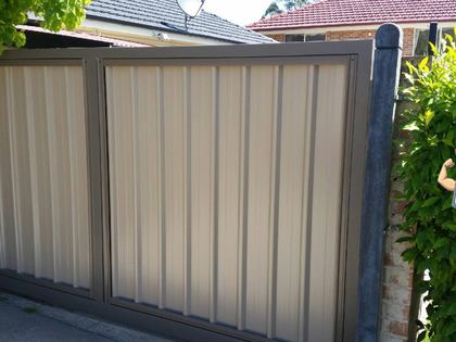 Colorbond sliding gate