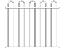 Aluminium Loop Top Fence Kit (Complete Panel)