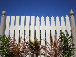 Timber picket fencing