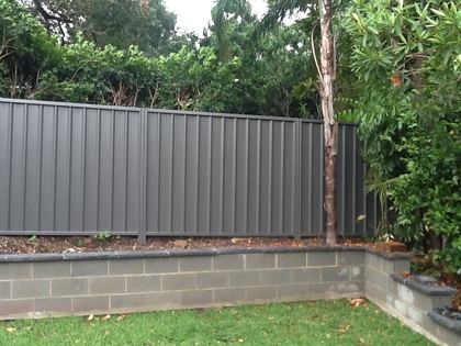 Colorbond fence, Slate Grey, Standard profile, Seven Hills