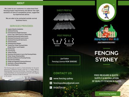 Fencing Sydney brochure cover