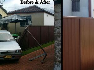 Before and After Fence Replacement