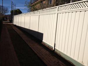 Colorbond Fence with Lattice Inserts