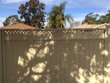 Colorbond Fence Panel with 300mm LATTICE Inserts
